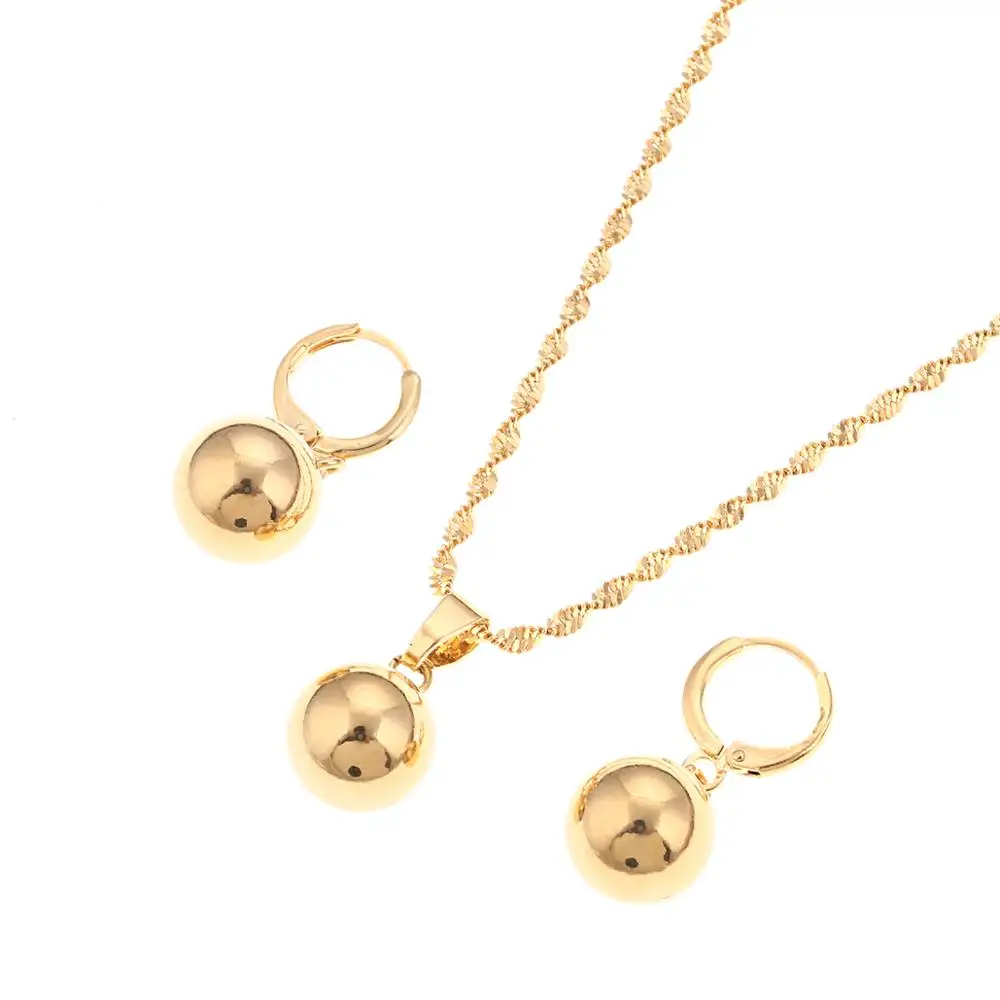 Золотой цвет трендовые серьги с подвеской из бисера ожерелье шариками висячие