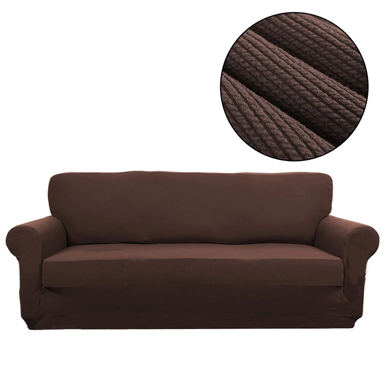 Жаккардовый эластичный чехол для дивана в гостиную L образной формы защитный