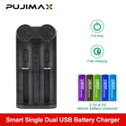Зарядное устройство PUJIMAX 18650, умная зарядка, Двухслойное зарядное устройство для 26650 18350 14500 26700 Ni-MHNi-Cd аккумуляторных батарей