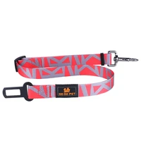 printing webbing pet dog cat car seat belt adjustable dogs lead clip leash for accessories dog safety leashes lever pet products