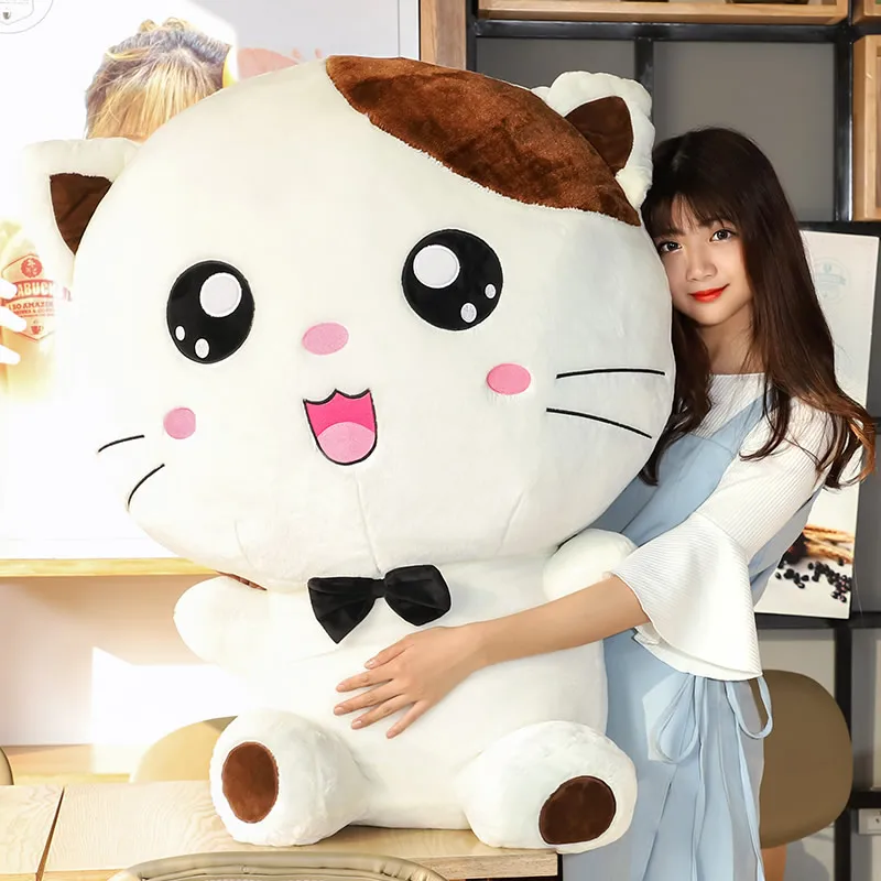 Корейские спальные плюшевые животные милые мягкие кошки каваи подушки Гиганты