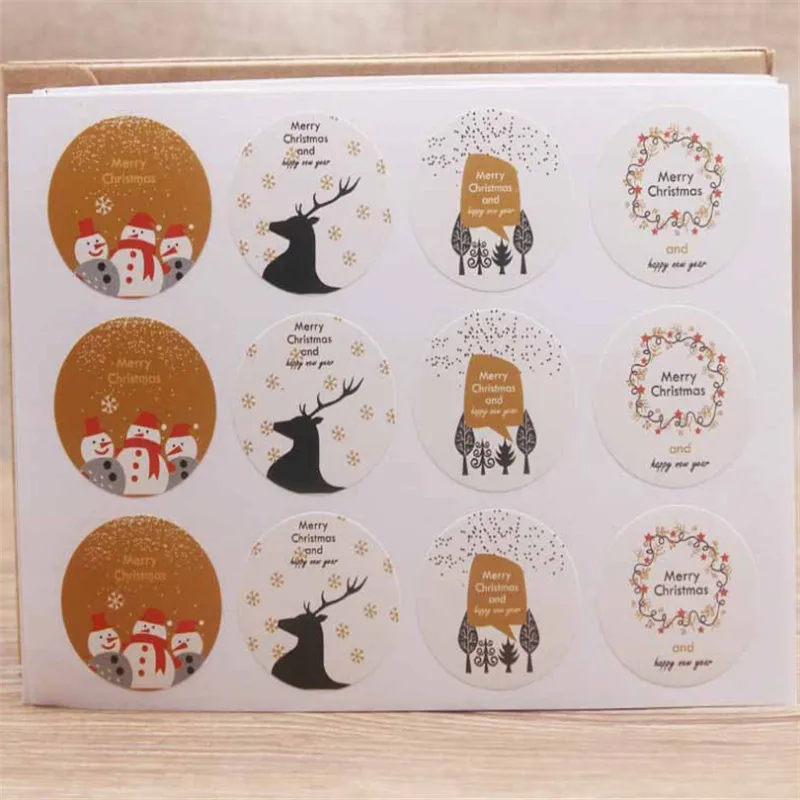 Christmas 120 шт./лот красочная гирлянда спасибо Скрапбукинг материал Pegatinas для украшения подарок мусорный журнал альбом для стикеров - Цвет: Christmas