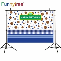 funnytree photography background baby shower happy birthday sesame street plaza blue cookies photo backdrop photophone photocall