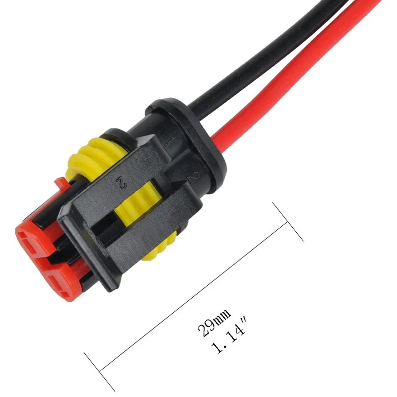 Партиями по 5 комплектов 2 PIN Путь 20 - 16 AWG Водонепроницаемый разъем жгута IP 67 AMP