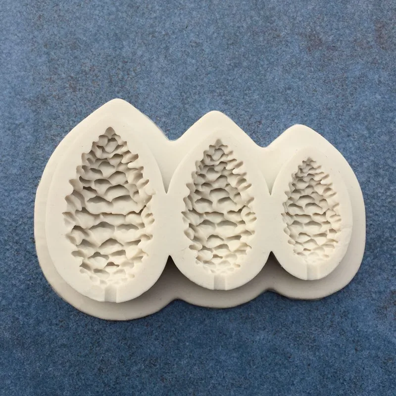 New pinecone shape 3 silicone mold DIY cake fondant tool chocolate candy mold