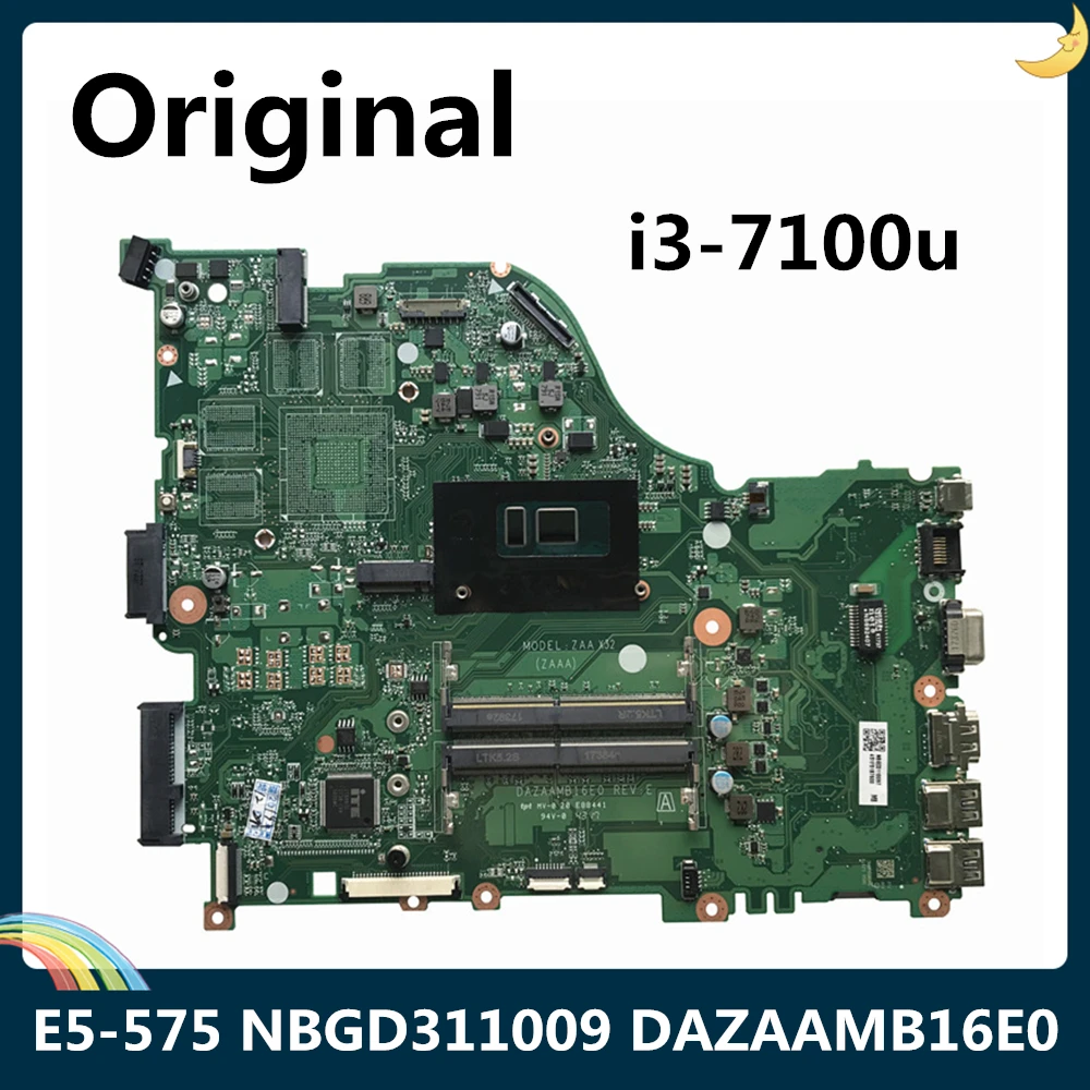 СОП для Acer Aspire E5 575 материнская плата портативного компьютера с I3 7100U Процессор