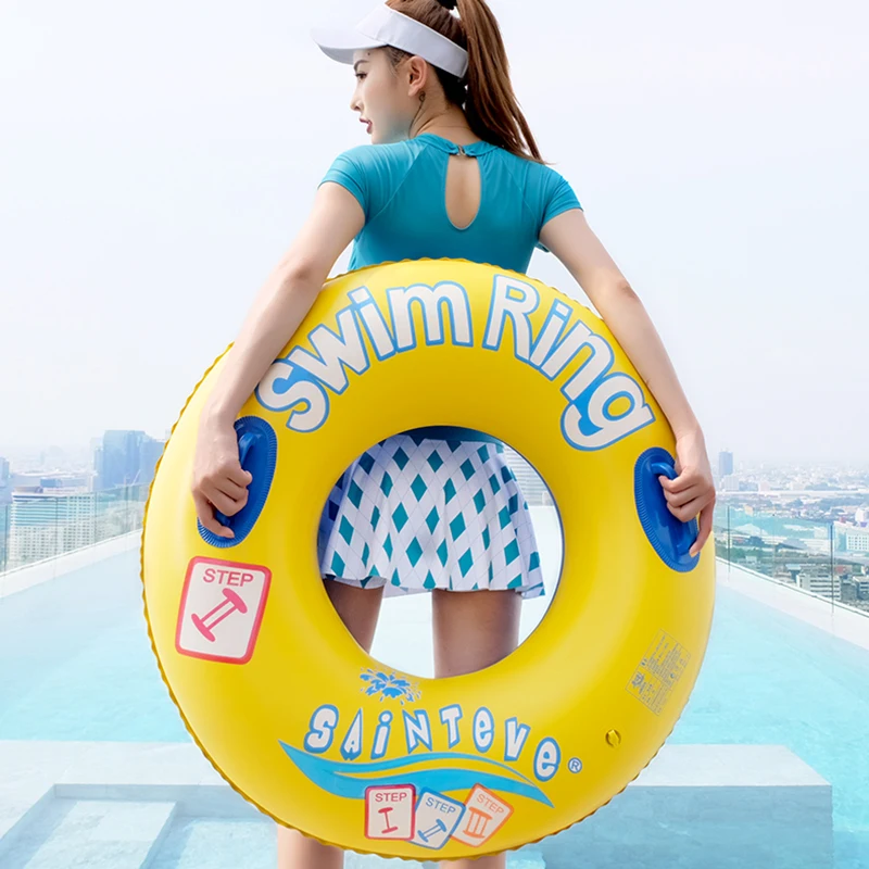 Фитнес 1 шт. Пластик надувной Плавательный Кольцо Буй с ручкой одеяло хвост