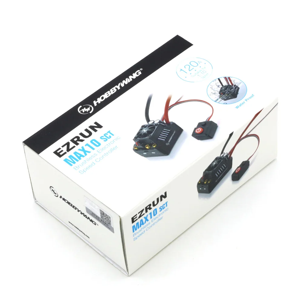 Hobbywing EZRUN Max10 120A ESC водонепроницаемый бесщеточный ESC 1/10 SCT RC Hobby Truck MAX10-SCT 120A