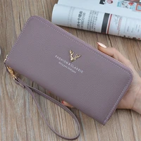 wallet women quality female purse female wallet pu leather long purse blackpinkbluegreengray famous brand designer
