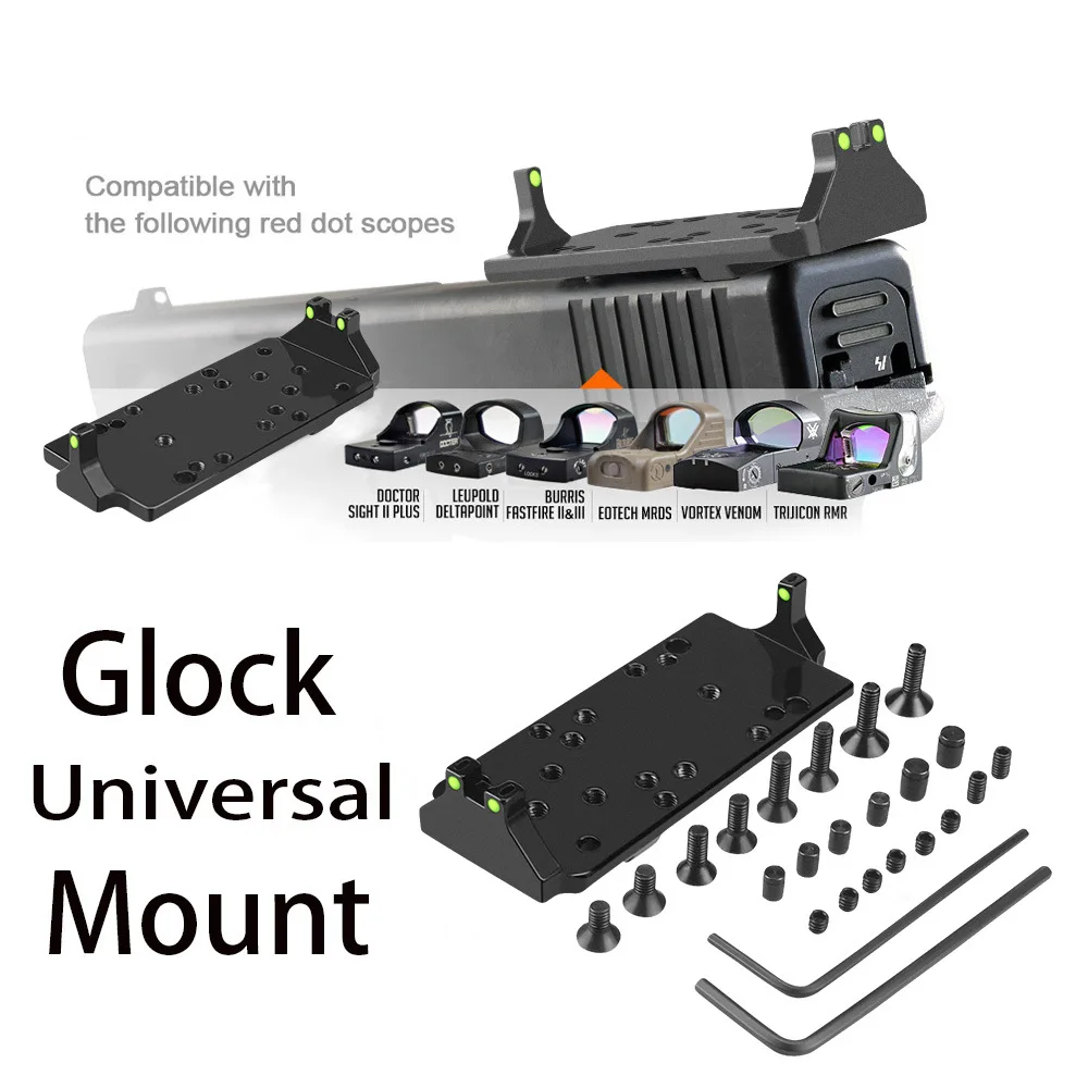 

Универсальная монтажная платформа с красной точкой, оптическая Монтажная платформа, пластина Glock, база RMR, красная точка, база с волоконным э...