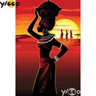 Квадратнаякруглая Алмазная вышивка, африканские женщины, 5D алмазная фотография, домашний декор, подарок AX3202