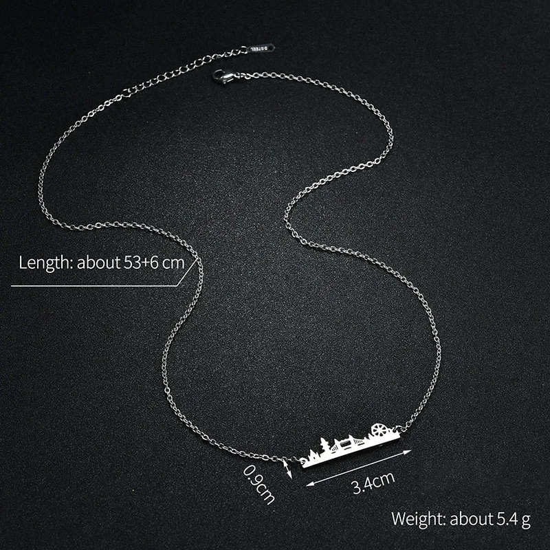 Женский и мужской браслет ELSEMODE кулон из нержавеющей стали в стиле Тауэрский мост