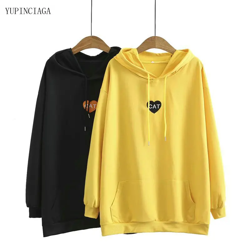 

2021 Летний Новый Harajuku женские туфли на каждый день с надписью «Love» пуловер с вышивкой с длинными рукавами толстовки с капюшоном и свитшоты больших размеров 4XL 2113830