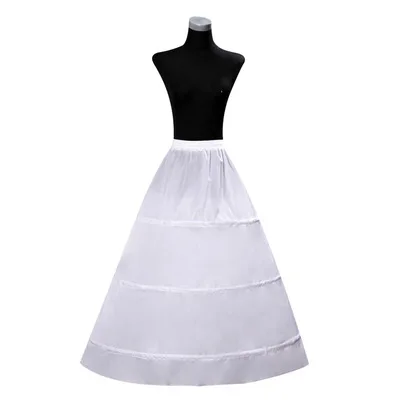 

3-Hoops Bone Wedding Dress Petticoat White bride petticoat Wedding Accessories Crinoline Underskirt For Ball Gown
