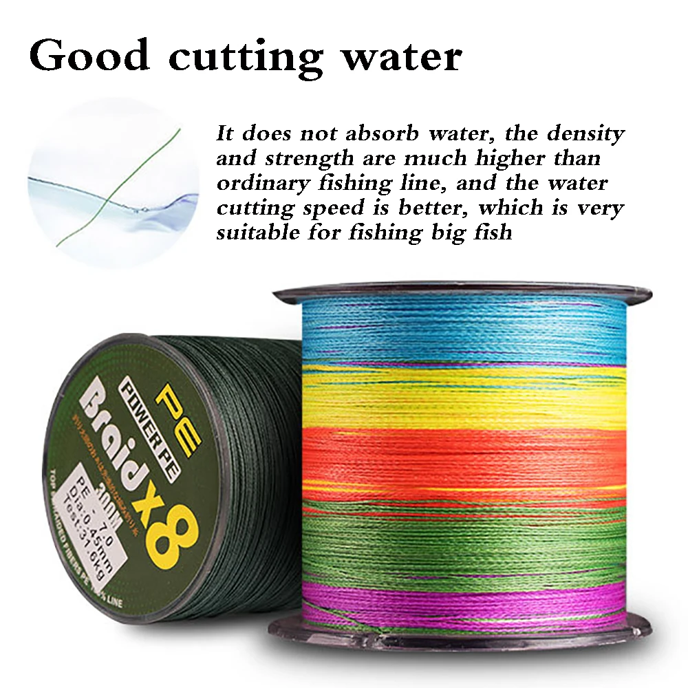 LINNWL Braided Fishing Line Super Strong 4 Strands 8 Carp Multifilament Fly Wire Japanese 100% Pe Saltwater 300M | Спорт и