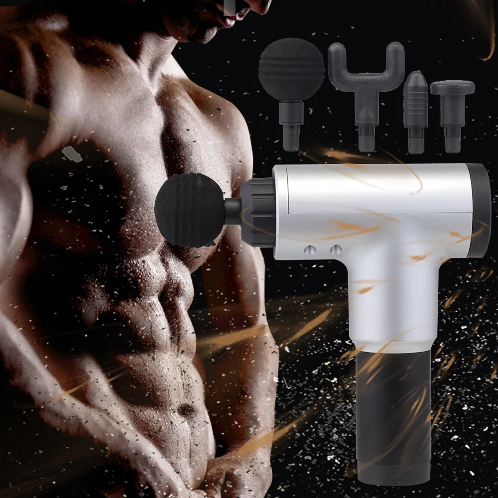 Массажный прибор для снятия мышечной боли массажа в виде пистолета помогает