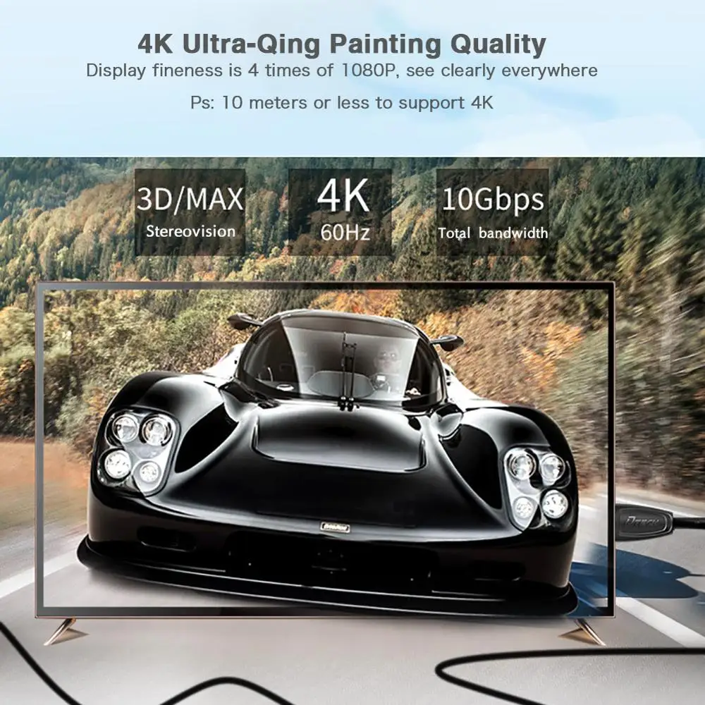Кабель HDMI 2 0 3D 4K Ultra Clear высококачественный высокоскоростной видео аудио шнур
