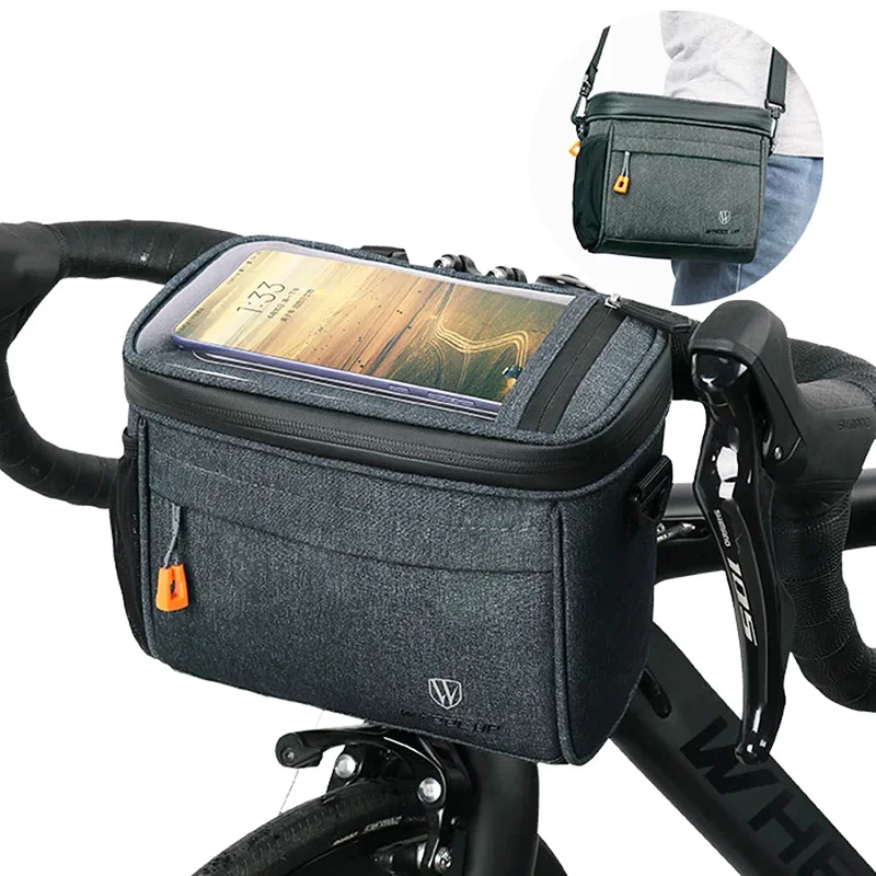 

2020 New Bicycle Handlebar Bag Front Frame Pannier Bags Waterproof Multifunction Portable Shoulder Bag Bike Accessorie