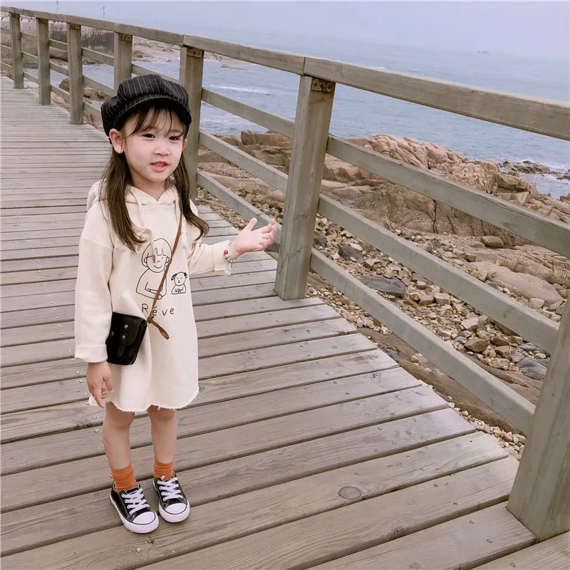 Новое поступление осень 2019 хлопковая Повседневная Длинная толстовка с капюшоном