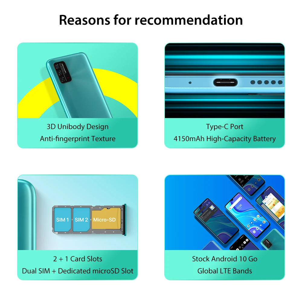 umidigi a7s 6 53 screen smart phone 32gb 4150mah in stock triple camera global version cellphone infrared temperature sensor free global shipping