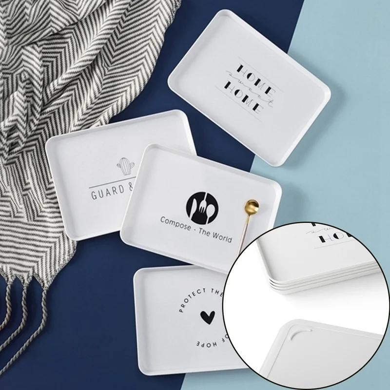 Пластиковый поднос для сервировка десерта послеобеденный чай завтрак хлеб