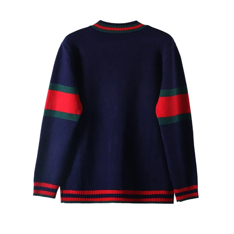 2019 Winter Christmas Knitted Sweaters Cardigans For Women Runway Single Breasted Long Sleeve Striped Sweater Jumper Clothes |