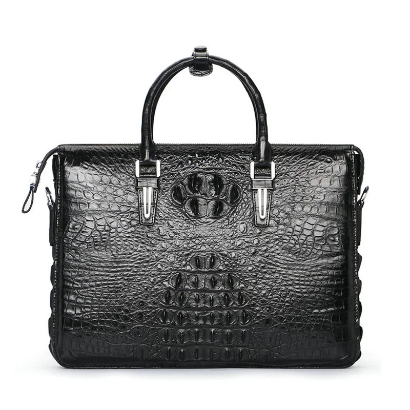Men's Bag 2022 New Fashion Thailand Crocodile Leather Business Handbag Briefcase Compact Laptop For Teenager Cheap Computer Bag