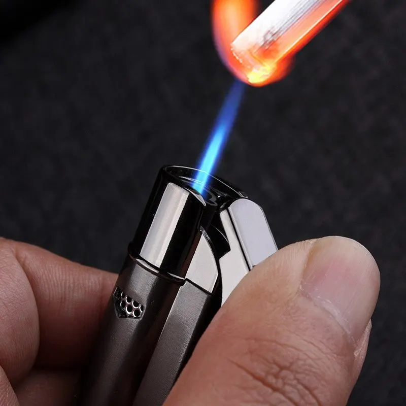 Портативные металлические зажигалки надувная ветрозащитная газовая зажигалка