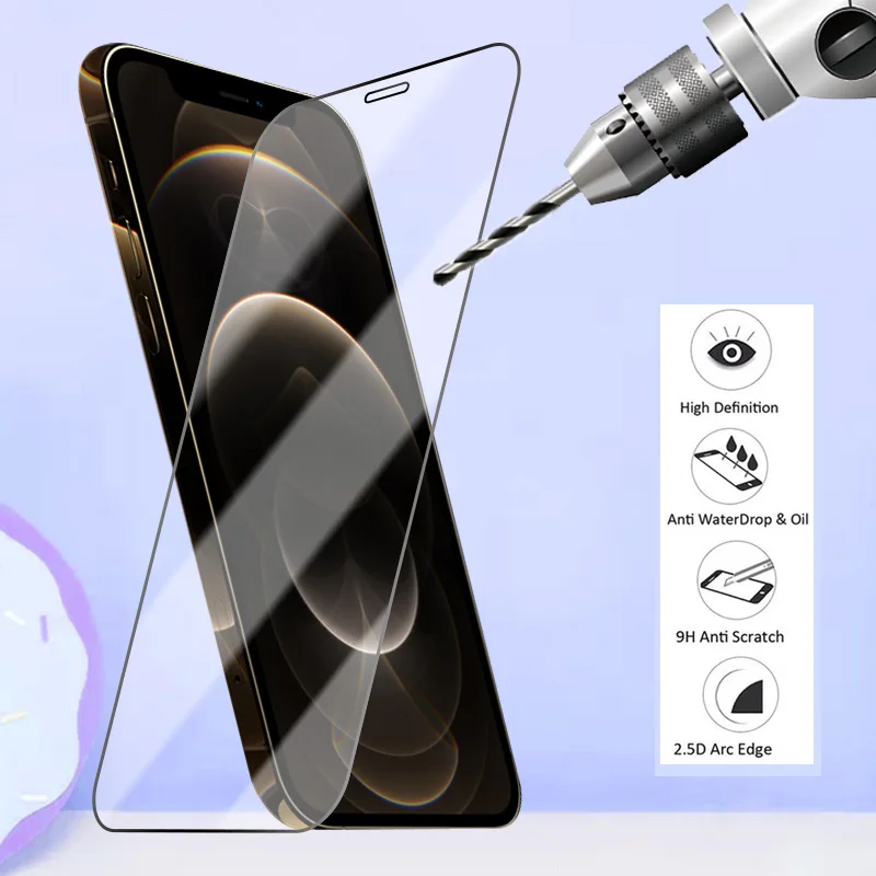 Закаленное стекло 2 в 1 для iPhone 11 12 Pro Max Mini мягкая пленка объектива камеры Защита