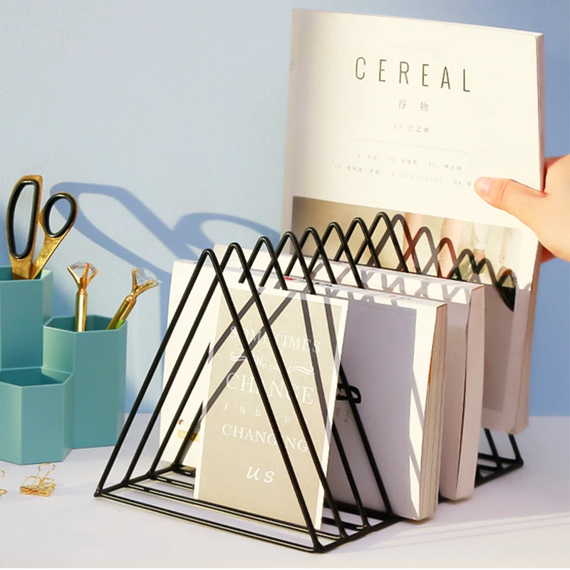 Скандинавский минималистичный креативный Железный треугольник журнал полка для