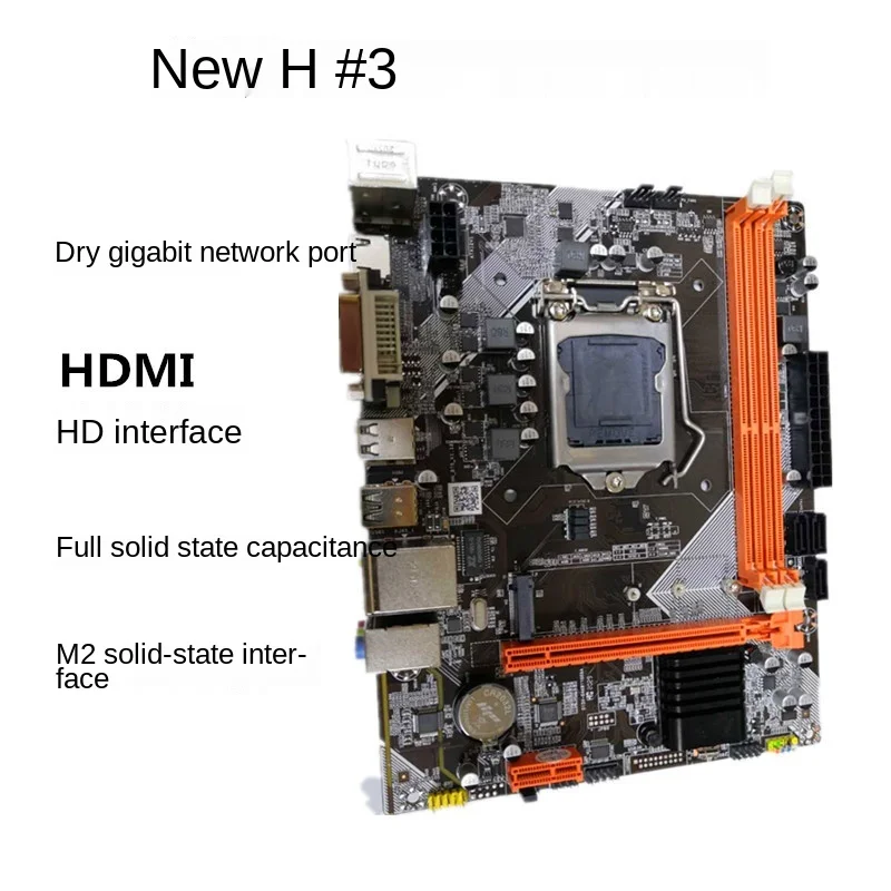 New H61 1155 Pin Desktop Computer Motherboards Support G1620 4G 120gcf Underground City DNF Brick Moving Game