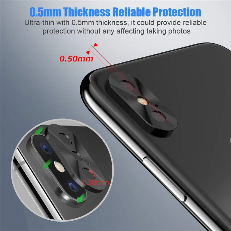 Ультратонкий металлический защитный чехол для задней камеры IPhone X XR XS Max