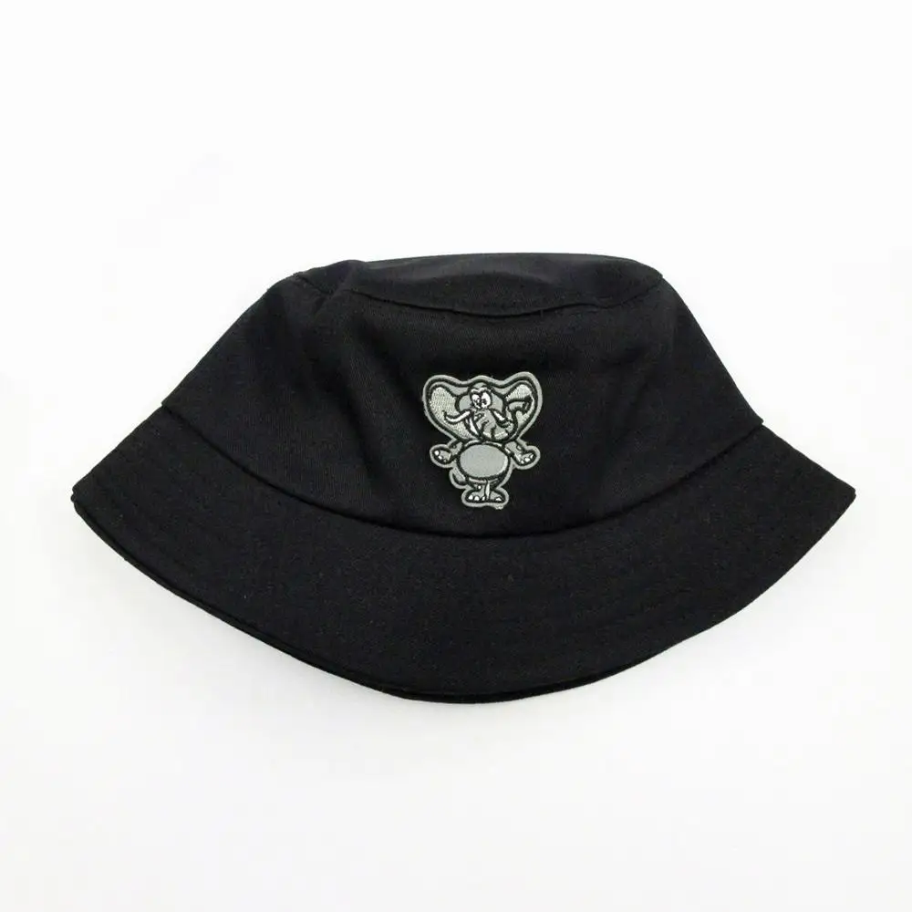 

LDSLYJR Cotton Elephant animal embroidery Bucket Hat Fisherman Hat outdoor travel hat Sun Cap Hats for men and Women 378