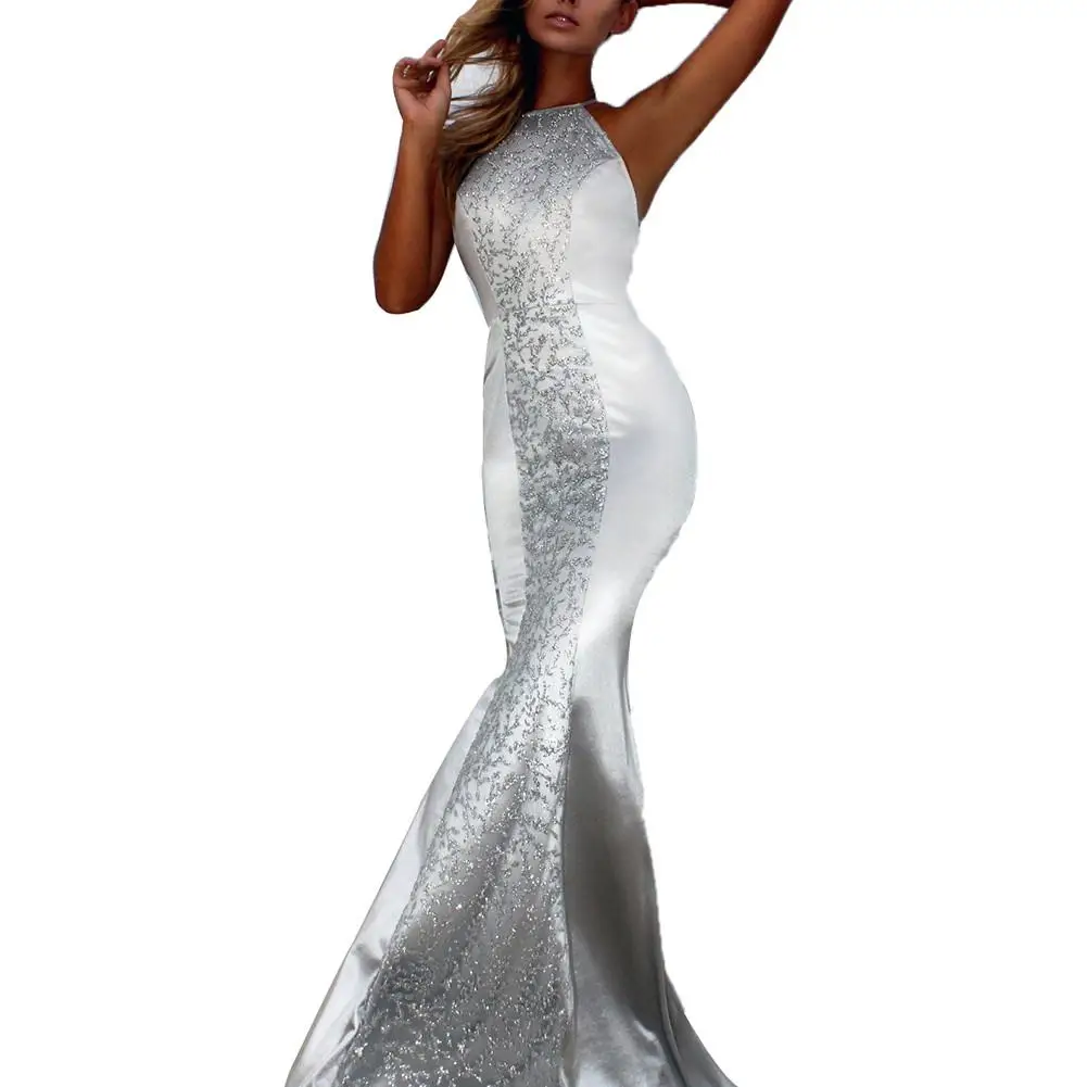 Европа и Америка Висячие шеи росы рюкзак бедра платье Сексуальные Вечерние