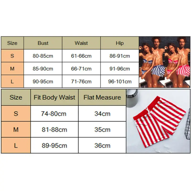 Летний полосатый купальник biquinis комплект для женщин и мужчин пляжный купальный