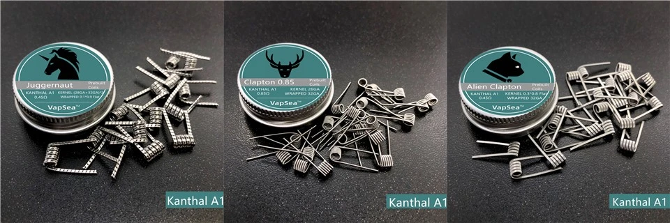 Предварительно Построенная катушка для вейпинга плавленые катушки Clapton Alien Clapton Premade Coil Vape A1 SS316L NI80 для RDA RTA распылитель Mod нагревательный провод