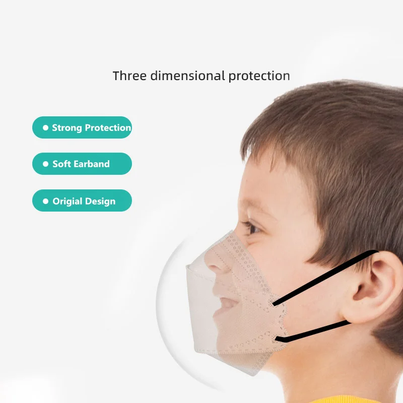 Morandi KN95 Mask Kids Fish Children FFP2mask 4 Layers Mascarillas FPP2 Niños 4-12 Years Old Masque FFP 2 Enfant CE |