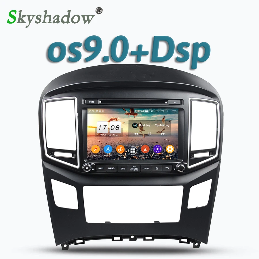 Автомобильный dvd-плеер DSP ips Android 9,0 4 Гб+ 32 ГБ+ 8 ядерный gps карта RDS радио wifi Bluetooth 4,2 для HYUNDAI H1 Grand Starex