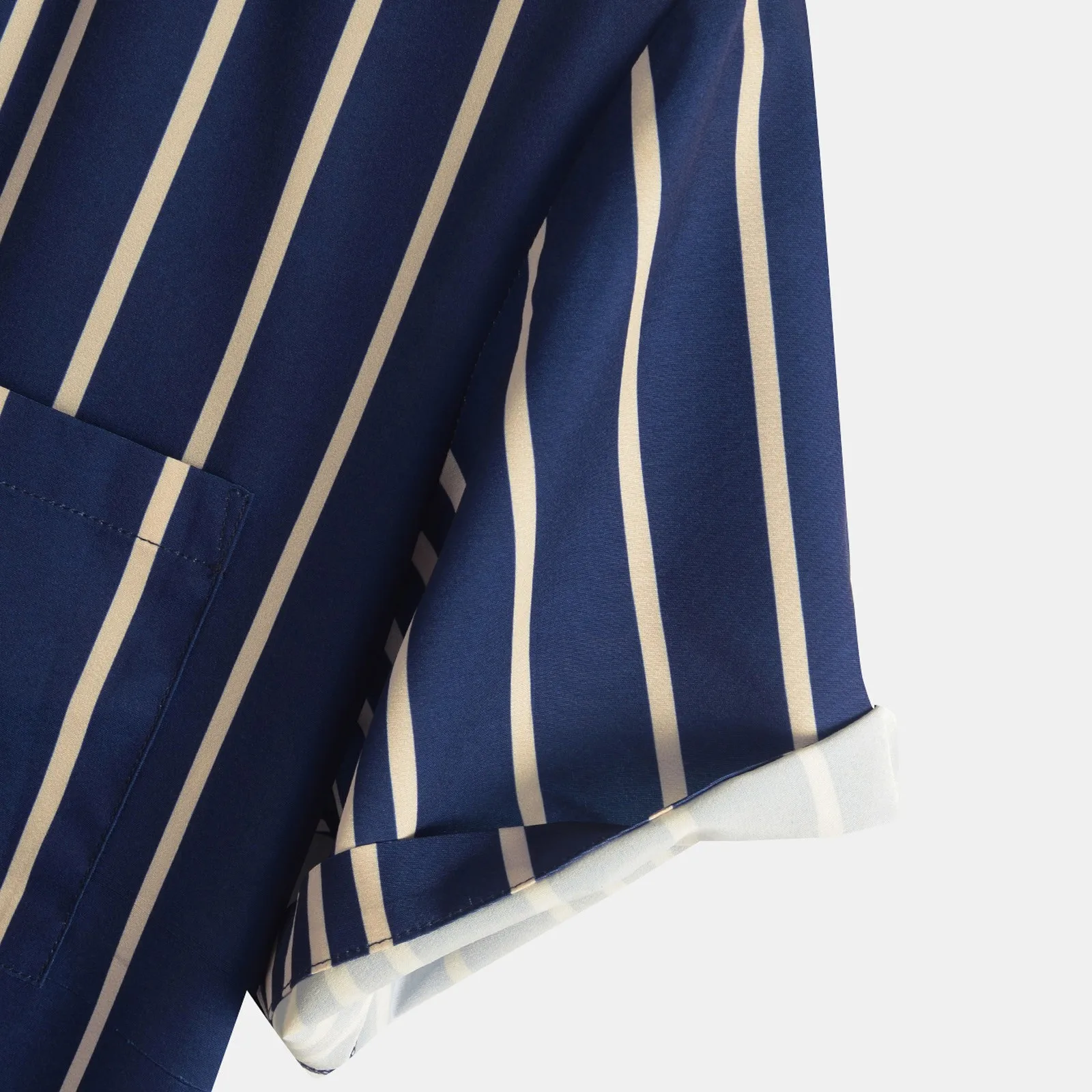 

2021 Brand Men Striped Shirt Stand Collar Streetwear Short Sleeve Button Shirt Camisa Hombre Casual Business Male Shirt Tops