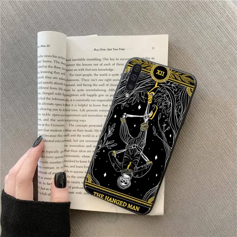 

Death Tarot cards SKULL shell Phone Case For Samsung galaxy S 9 10 20 A 10 21 30 31 40 50 51 71 s note 20 j 4 2018 plus