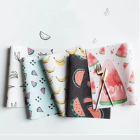 cartoon fruit pvc placemat cute printed dining table mat rectangle heat insulation waterproof pads ins home decoration 1pc