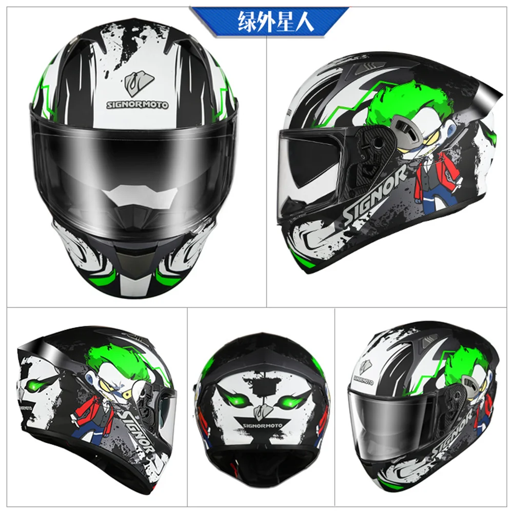 SIGNORMOTO мотоциклетный шлем для мужчин противотуманный двойной объектив со
