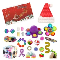 hot christmas countdown calendar sensory set for kid 24pcs decompression toys surprise christmas gift box 2022 novelty gifts
