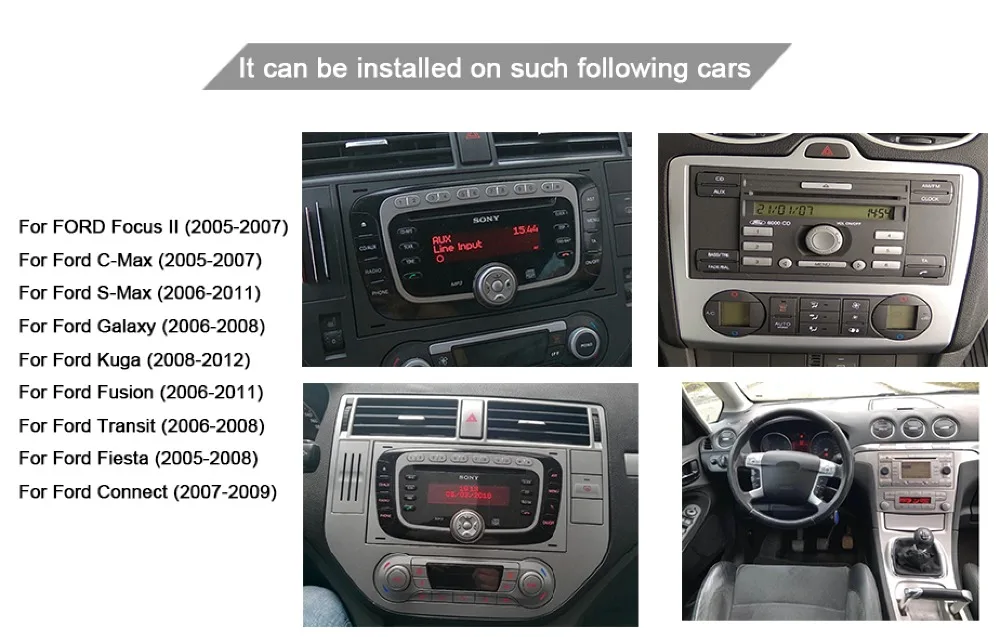 Автомобильный мультимедийный плеер Android 9 gps Авторадио 2 Din 7 дюймов для Ford Mondeo Focus Transit C-MAX S-MAX Fiesta автомобильный dvd-плеер