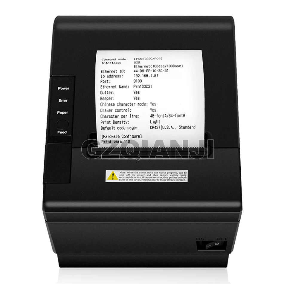 POS 80 мм тепловой чековый принтер автоматический режущий принтер с USB Последовательный Ethernet Lan порт драйвер для Windows ESC/POS GZ8005