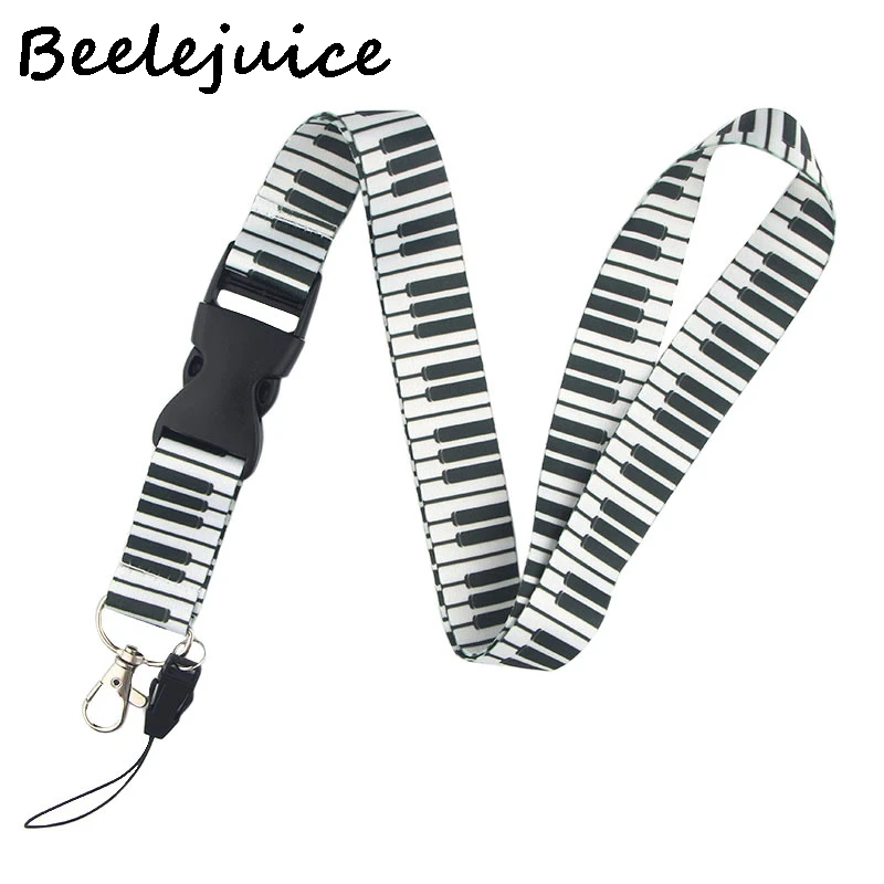 Piano notes Chinese style Lanyard Keys Phone Holder Funny Neck Strap With Keyring ID Card DIY Animal webbings ribbons Hang Rope | Мобильные