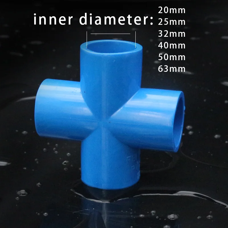 

PVC water supply pipe fittings joint Pipe Cross connector Industry Water Pipe joint Adapter Water Supply and Drainage Fittings
