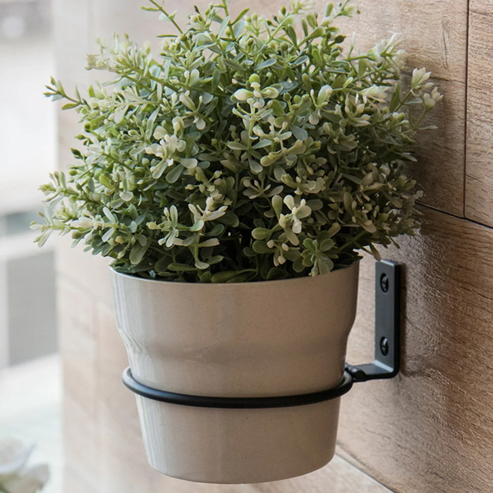 

2Pcs Wall Mount Pot Holder Planter Hanger Hook Ring Bracket for Balcony Garden