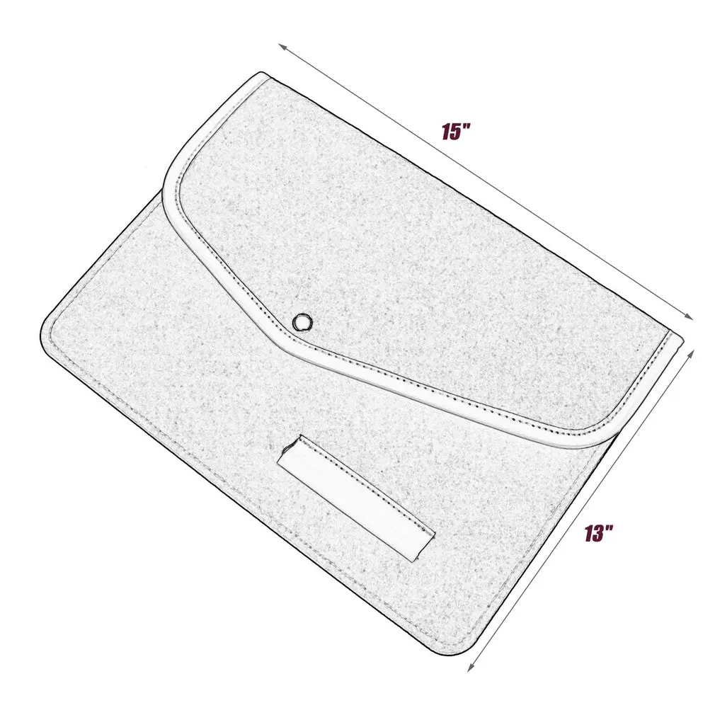 

HOT SALE NEW Portable Notebook Felt Case Cover Laptop Sleeve Bag For 11 13 15 Macbook Pro Air High Quality