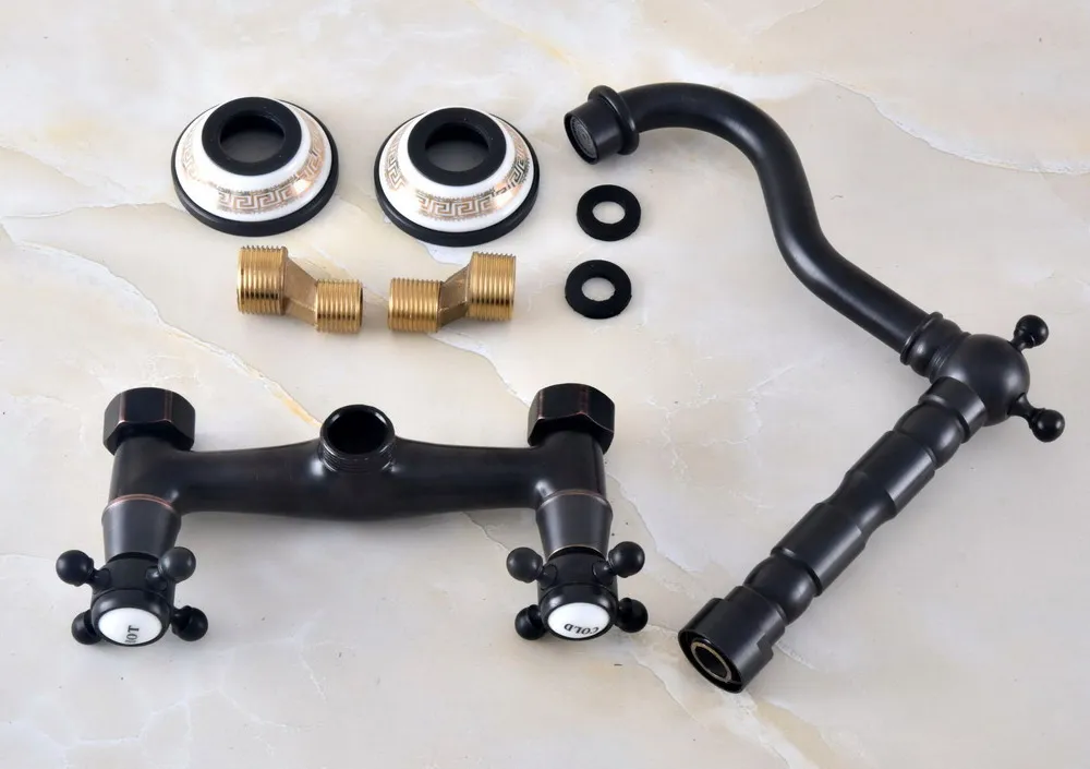 Черный Масло втирают античная латунь ванная комната кухонная раковина смеситель